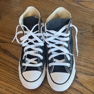 Classic Black and White High-Top Sneakers